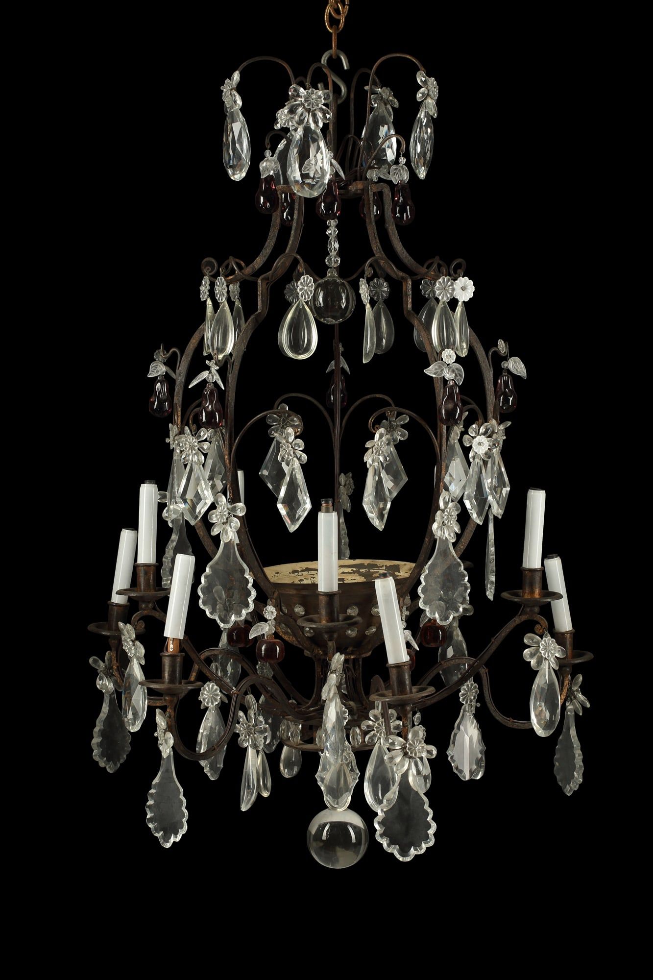 A SPANISH ROCOCO STYLE TEN LIGHT