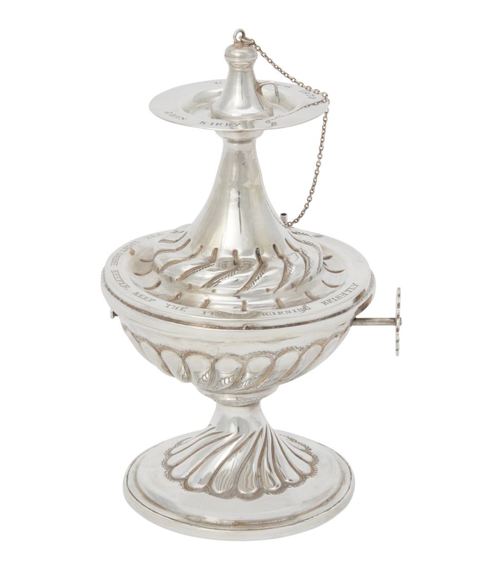 A SPANISH SILVER WAX JACK LAMPA