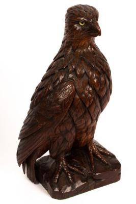 A Spanish wood figure of a standing