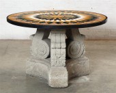 A SPECIMEN MARBLE AND STONE TA