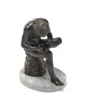 A SPELTER "LO SPINARIO" SCULPT