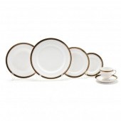 A SPODE BLACK ODYSSEY DINNER S