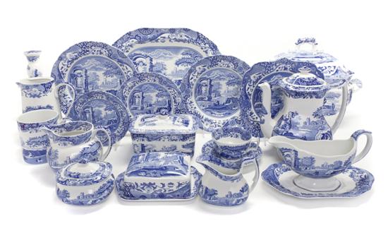 A Spode Porcelain Partial Dinner