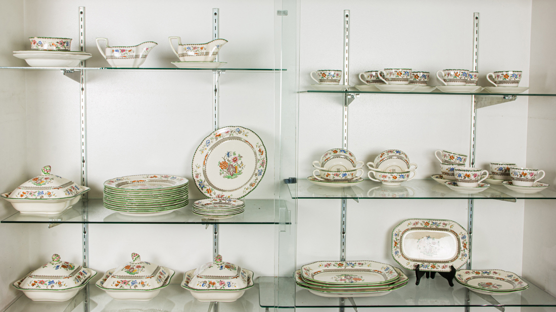A SPODE TRANSFER DECORATED