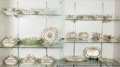 A SPODE TRANSFER DECORATED POT