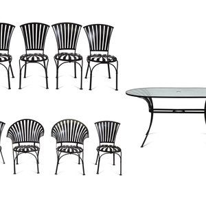 A Spring Steel Garden Table and