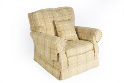A square framed armchair