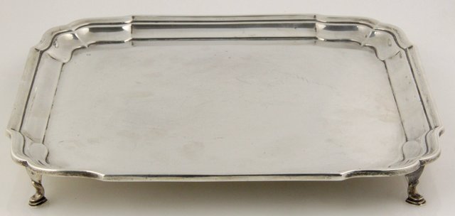 A square silver waiter BBS Ltd