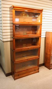 A STACKING OAK BARRISTER BOOKC