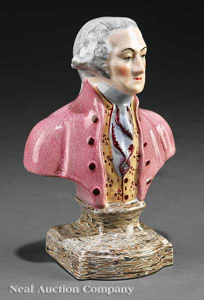 A Staffordshire Bust of George