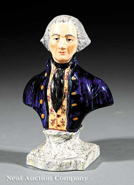 A Staffordshire Bust of George