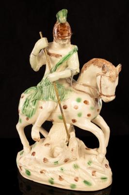 A Staffordshire creamware group