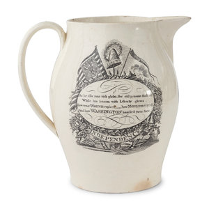A Staffordshire Creamware Jug