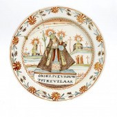A STAFFORDSHIRE CREAMWARE PLAT