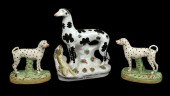 A Staffordshire Dalmatian pair