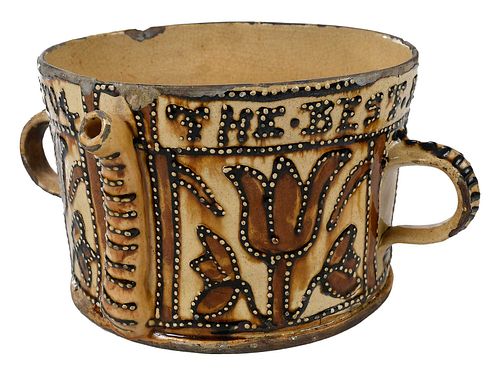 A STAFFORDSHIRE DATED SLIPWARE