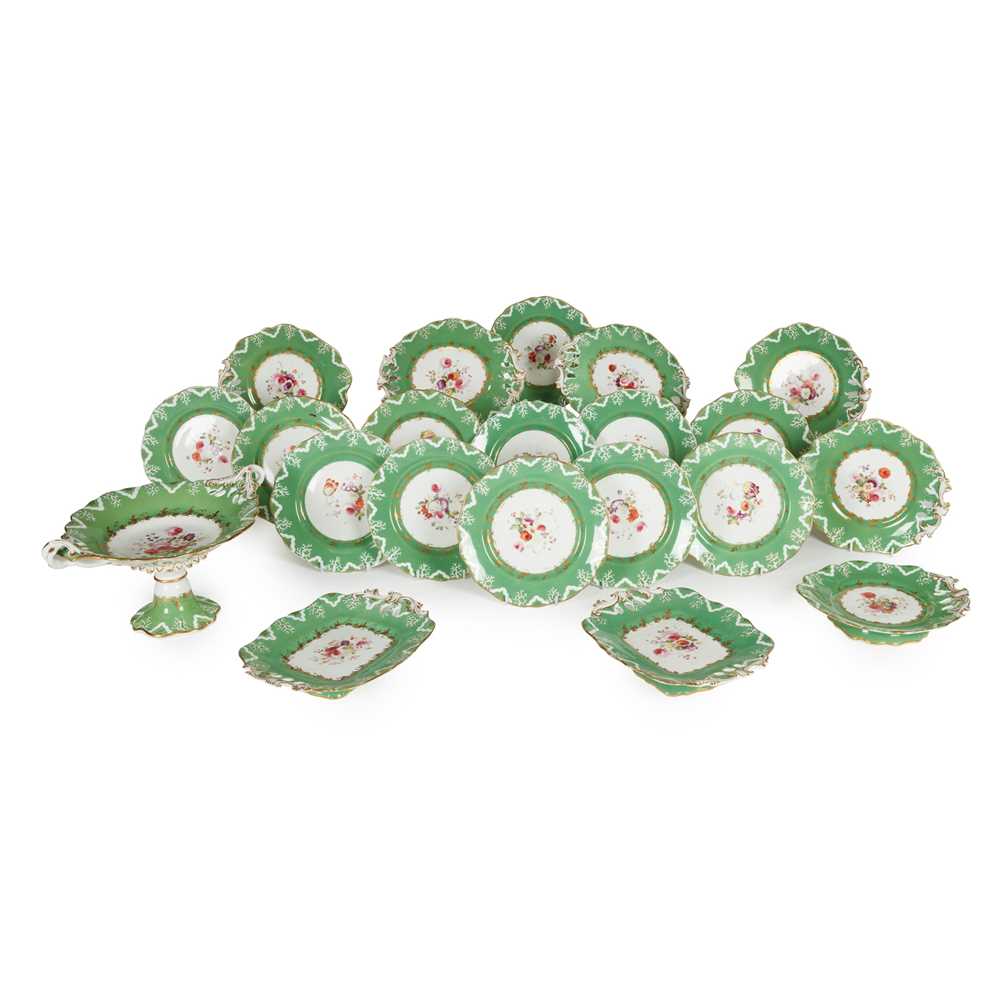 A STAFFORDSHIRE PART DESSERT