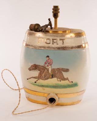 A Staffordshire port barrel,