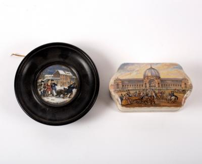 A Staffordshire pot lid, 'Alas Poor