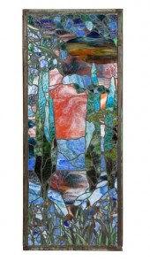 A STAINED GLASS PANEL, WATSON