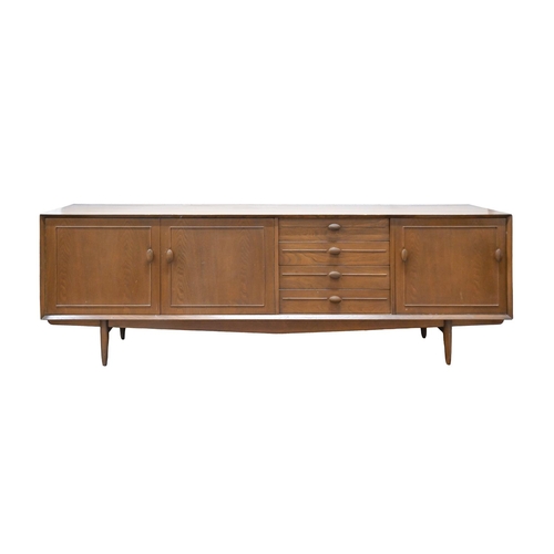 A stained teak sideboard,