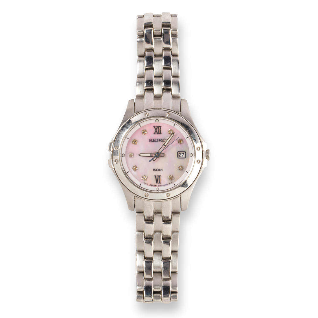 A STAINLESS STEEL WRISTWATCH, SEIKO
