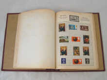 A stamp album containing a quantity
