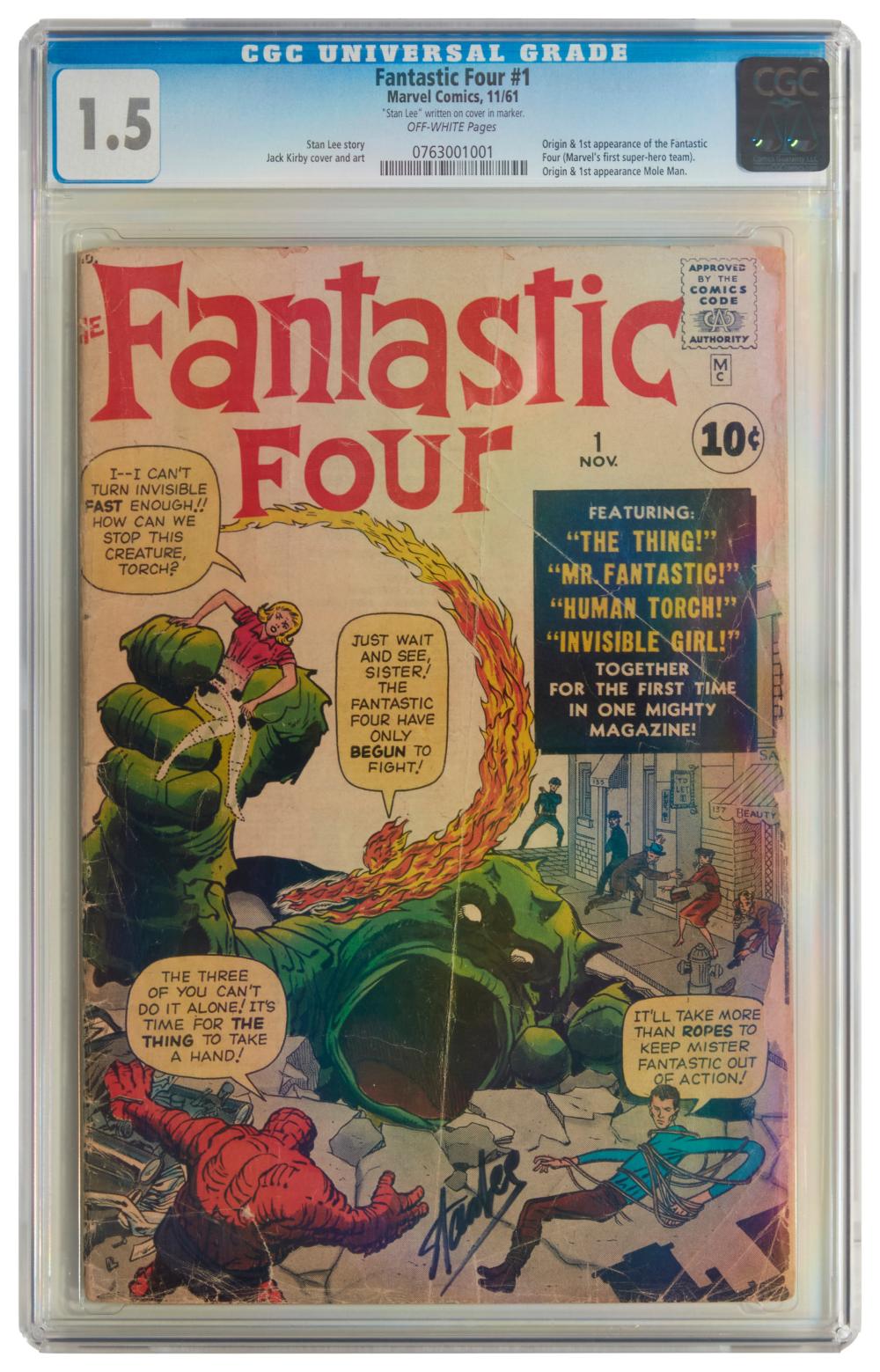 A STAN LEE SIGNED FANTASTIC FOUR #1