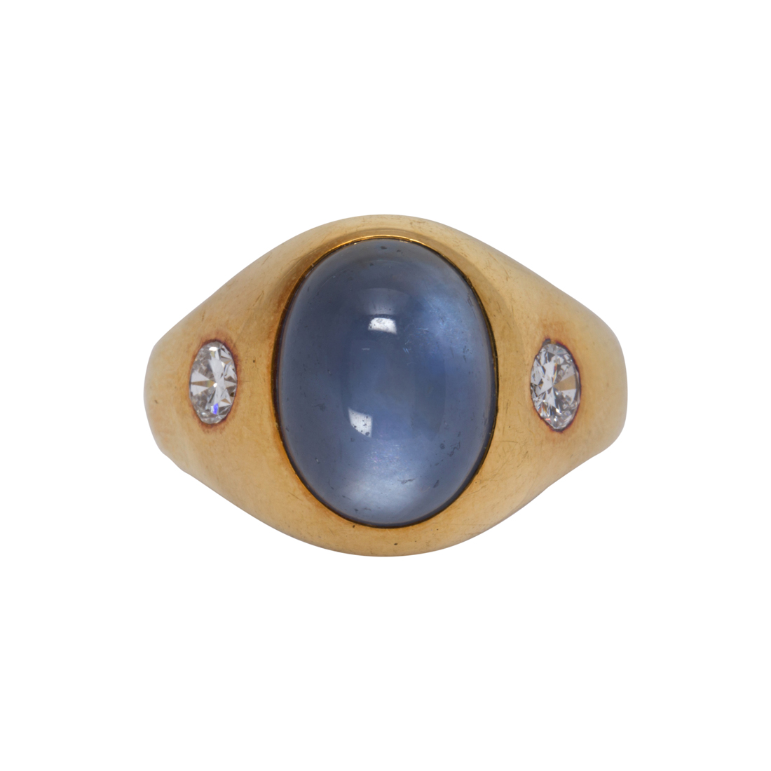 A STAR SAPPHIRE, DIAMOND AND 18K