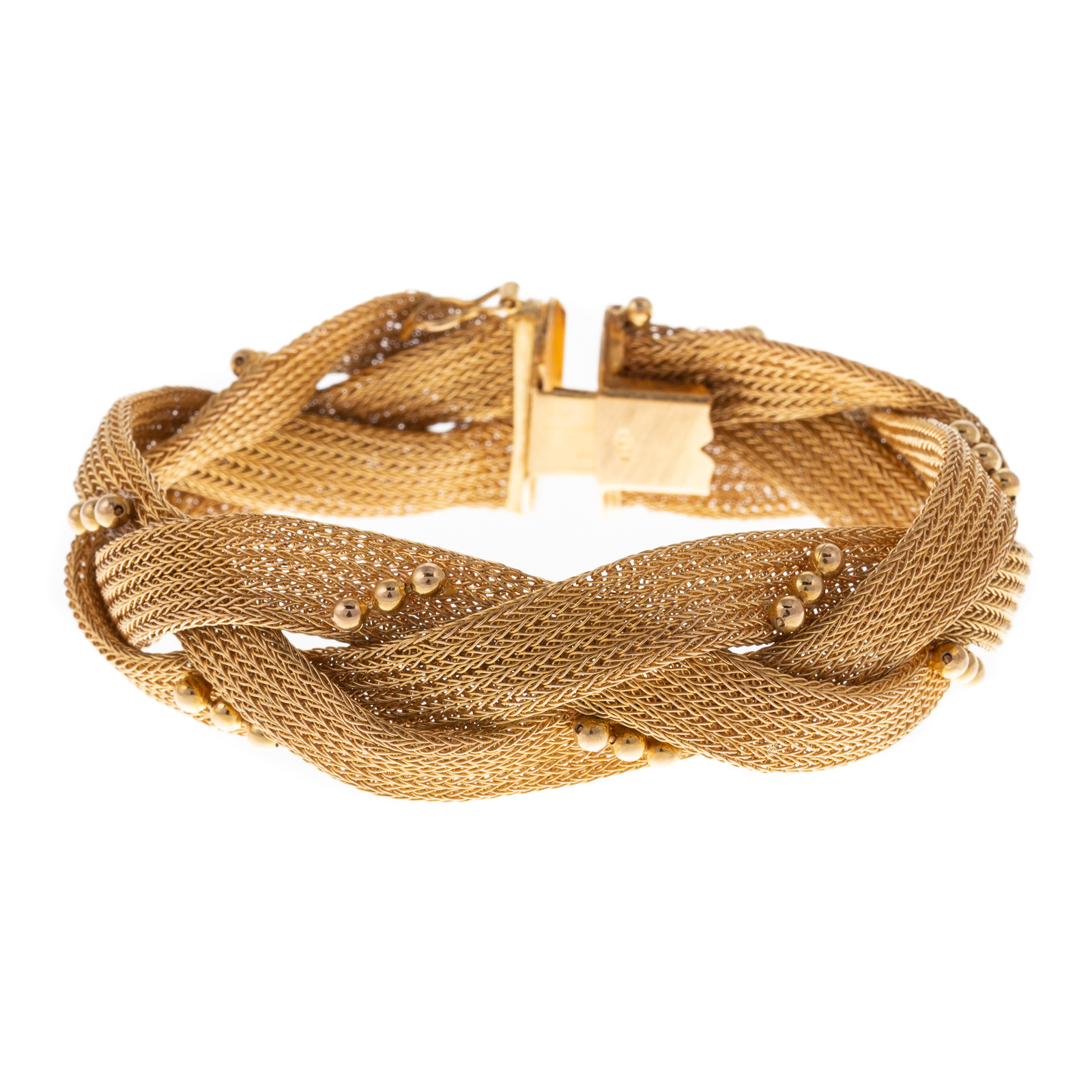 A STATEMENT WIDE BRAIDED BRACELET