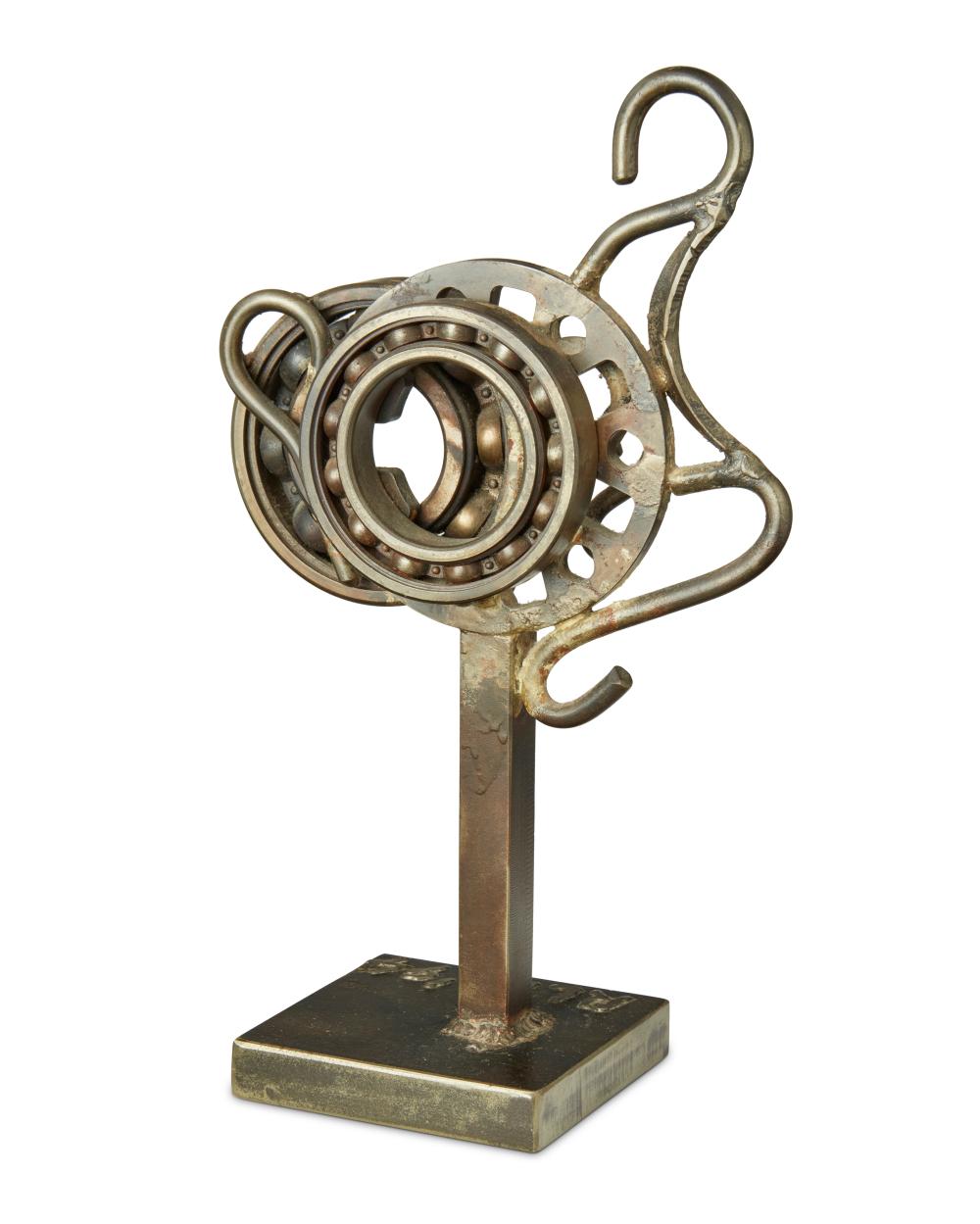 A STEEL ABSTRACT SCULPTUREA steel