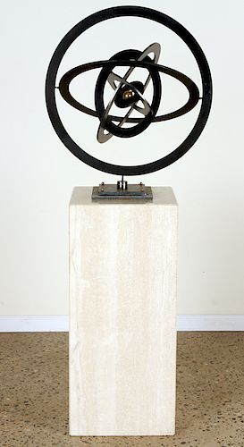 A STEEL AND BRONZE ASTROLAB KINETIC