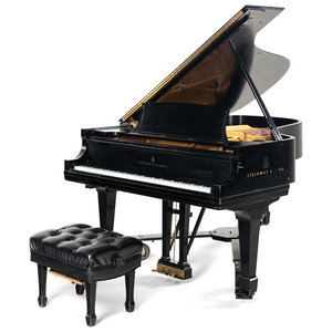 A Steinway and Sons Ebonized