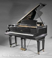 A Steinway Ebonized Duo-Art Re