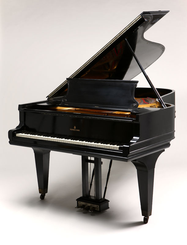 A Steinway & Sons black lacquered