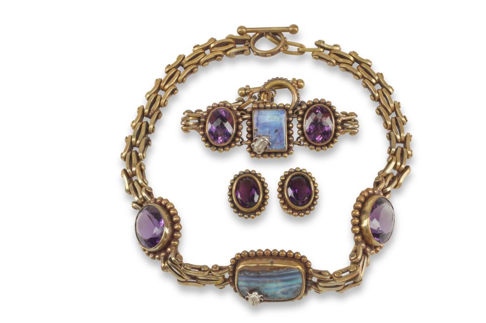 A STEPHEN DWECK AMETHYST AND OPAL