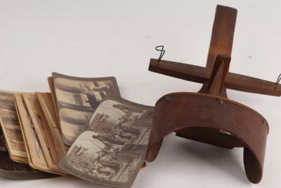 A stereographic viewer, (one lens