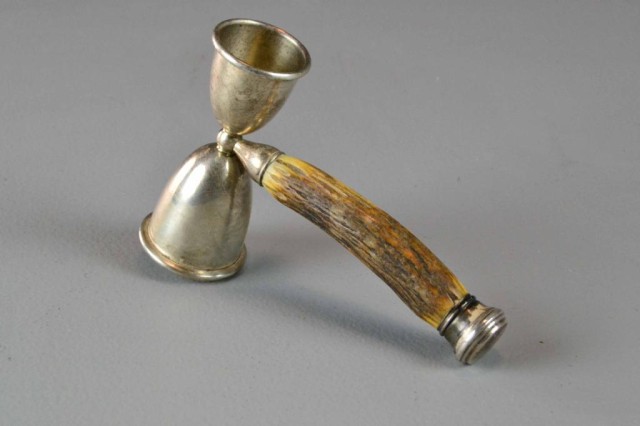 A STERLING AND STAG HANDELED