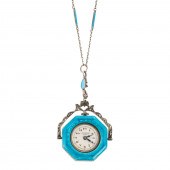 A STERLING BUCHERER ENAMEL PEN