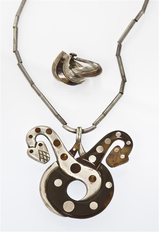 A Sterling Silver and Tortoiseshell