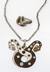 A Sterling Silver and Tortoise