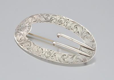 A Sterling Silver Belt Buckle