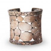 A STERLING SILVER BRACELET, 'K