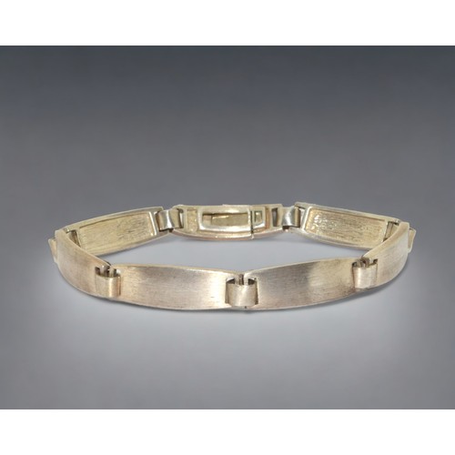 A Sterling silver brushed