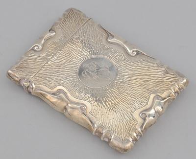 A Sterling Silver Card Case In a