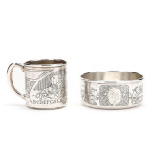 A STERLING SILVER CHILD'S MUG