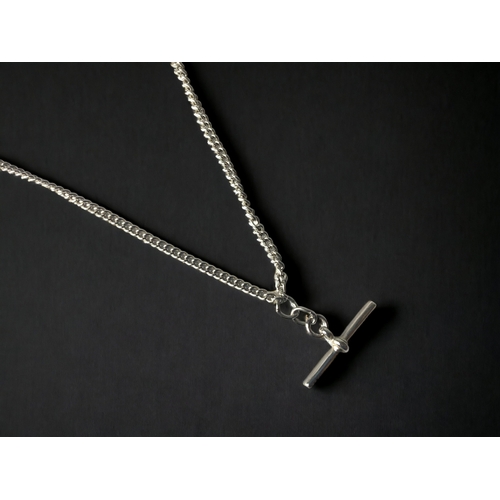 A STERLING SILVER DOUBLE ALBERT