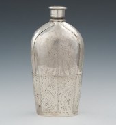 A Sterling Silver Flask with R