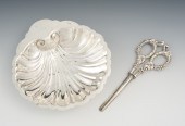A Sterling Silver Footed Shell