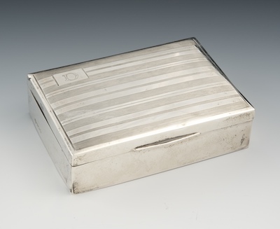 A Sterling Silver Humidor Box by
